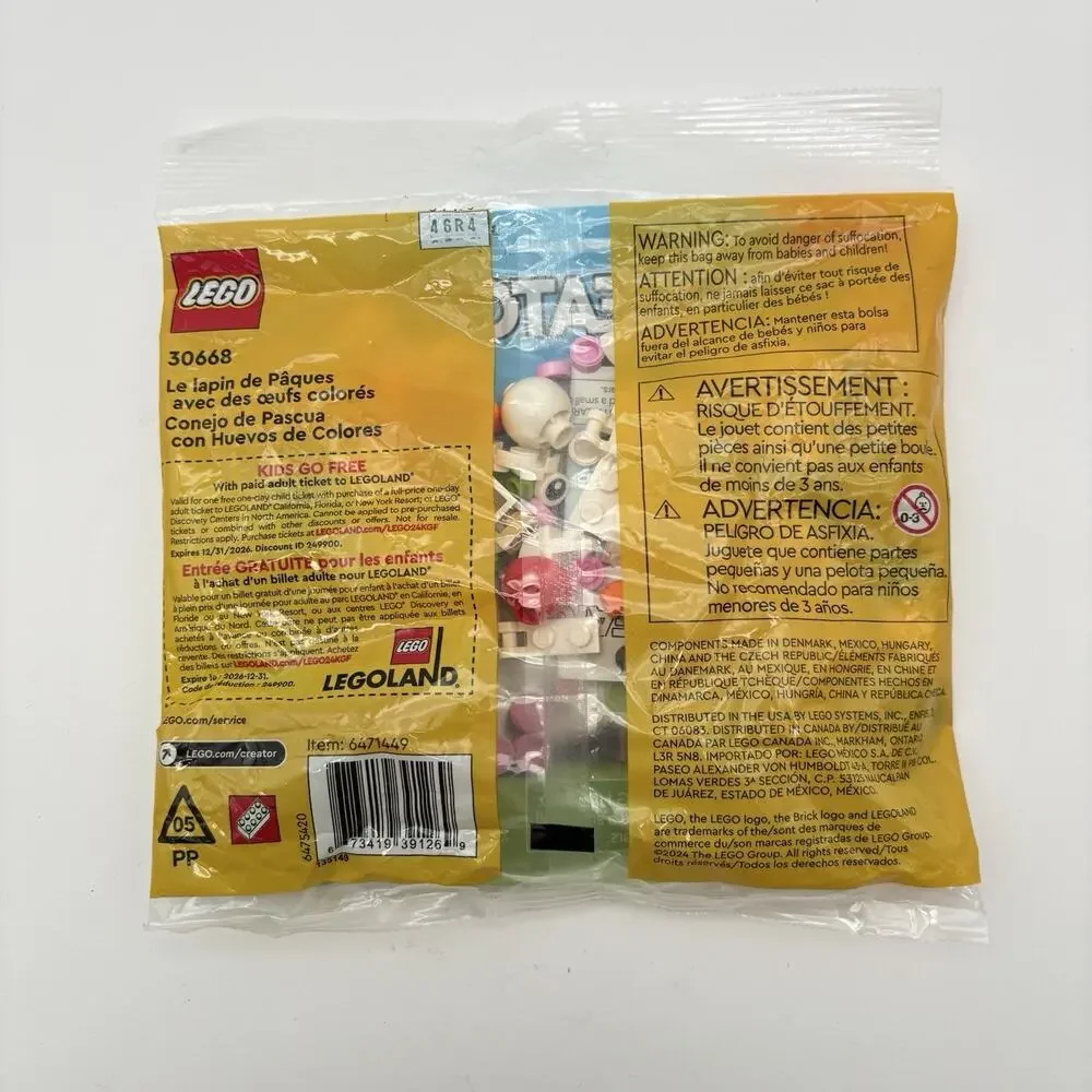 LEGO Creator Easter Bunny Colorful Eggs Building Toy 30668 Basket Gift. Sealed.